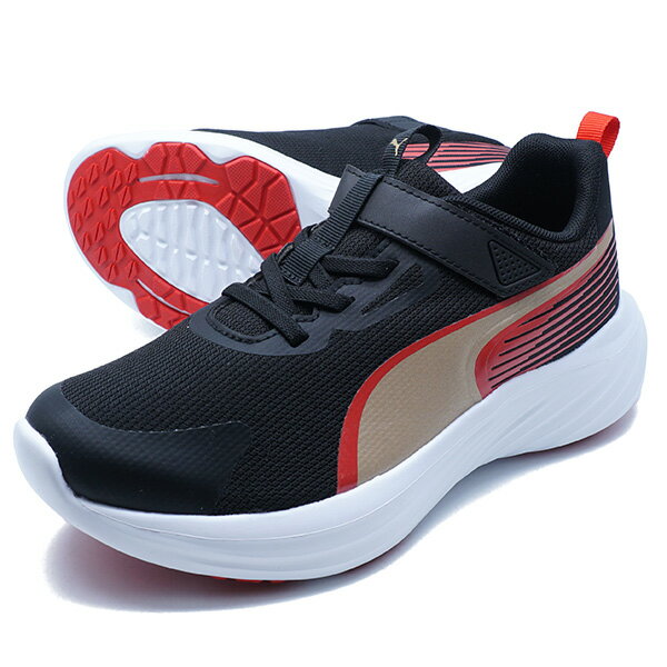 Rakuten - スピード モンスター V5 GR プーマ PUMA 313960-01 プーマブラック ジュニア ランニングシューズ ベルクロ