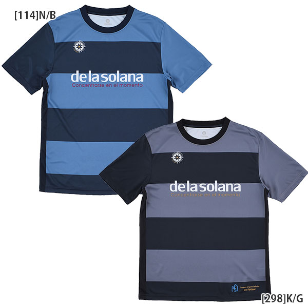 Rakuten - 【ネコポス対応可】デラソラーナ De la solana ボーダー DS プラT DS26S50 サッカー フットサル 半袖 プラクティスシャツ メンズ
