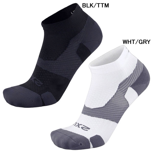 【ネコポス送料無料】2XU ツータイムズユー ベクターライトクッション 1/4 クルーソックス UA5047E ランニングソックス 陸上 アンクルソックス