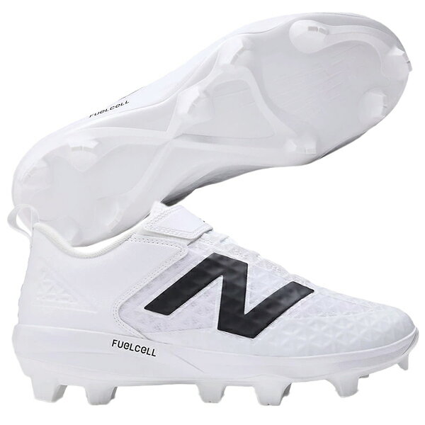 New Balance FuelCell 4040 v8 Molded Baseball Cleats for Men (Adults) - Lace-up + Strap, 2E Width (PL4040K8-2E-W8)