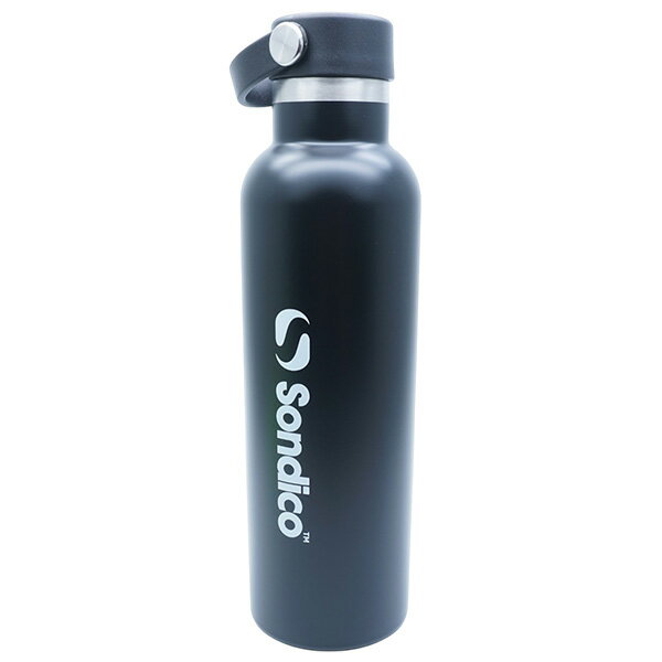 Rakuten - ソンディコ Sondico ステンレスカラーボトル ケース付き 750ml 26E333 サッカー フットサル 水筒 ドリンク ブラック