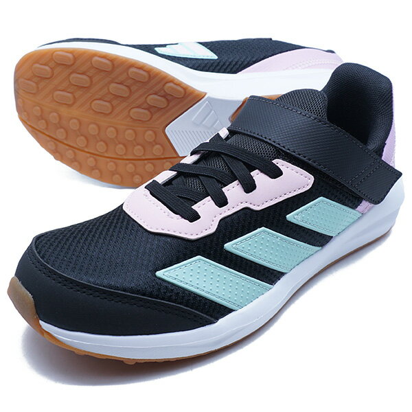 Rakuten - 【送料無料】 FAITO ELK アディダス adidas JR2272 コアブラック ジュニア ランニングシューズ ベルクロ