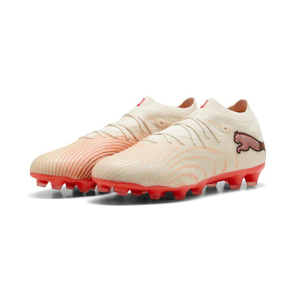 サッカースパイクメーカー：プーマ PUMAカラー：Sugared Almond-PUMA White-Ultra Red-PUMA Blackアッパー：合成樹脂(ポリウレタン)+合成繊維アウトソール：合成樹脂底(N+ポリウレタン)FUTURE 9 PROスパイクで、ピッチ上のあらゆる局面で自分だけのサッカーの物語を切り拓きましょう。2層構造のアッパーが足をしっかりと固定し、専用グリップゾーンがボールコントロールをサポートします。耐久性に優れたアウトソールで、ハードな天然芝・固い土のグラウンドでも思う存分走り回ることができます。【在庫について】当ショップは、店頭及び自社サイトにて在庫を共有している為、在庫更新の時間差等により表示上は在庫が「○」（有り）の状態の場合でも『在庫が無い』『売り違い』等が発生する場合がございます。※当日又は、翌営業日中に自動返信メールとは別に各種メールを送信致します。(在庫なし。ご注文承諾メール。商品発送メール等）