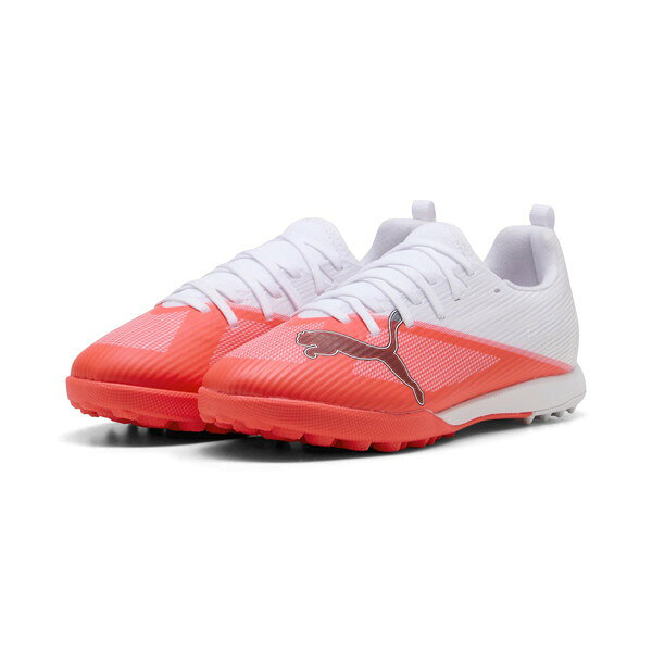 ジュニア サッカー トレーニングシューズメーカー：プーマ PUMAカラー：Ultra Red-PUMA Black-PUMA Whiteアッパー：人工皮革+合成繊維ミッドソール：合成樹脂(EVA樹脂)アウトソール：ゴム底軽量なULTRA 7 MATCH人工芝用サッカースパイクで、プレーをさらにパワーアップ。PROFOAMミッドソールが人工芝コートでの加速を高めます。アッパー部分はフィット感抜群のメッシュ素材で、プレー中に足がしっかり固定されます。【在庫について】当ショップは、店頭及び自社サイトにて在庫を共有している為、在庫更新の時間差等により表示上は在庫が「○」（有り）の状態の場合でも『在庫が無い』『売り違い』等が発生する場合がございます。※当日又は、翌営業日中に自動返信メールとは別に各種メールを送信致します。(在庫なし。ご注文承諾メール。商品発送メール等）