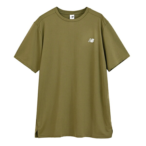 Sport ショートスリーブTシャツメンズ 半袖シャツシンプルで軽量なショートスリーブシャツ。吸汗速乾に優れたNB Dryがカラダをドライにキープし、いつでも快適な着心地を提供。スタンダードフィットのシンプルなデザインで、インナーにもアウターにも活躍する一枚。【メーカー】ニューバランス New Balance【カラー】AAO：ワカメ【素材】ポリエステル100%