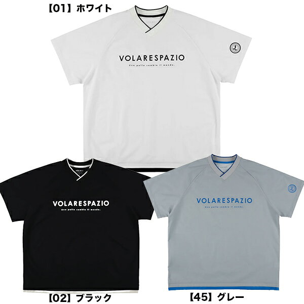 Jr,エッジV半袖ピステバレーボール ジュニア 半袖シャツシャープなVネックとミニマルなロゴ配置が特徴のプラシャツ。すっきりとしたデザインで、コート上でも動きを邪魔しない軽快な印象に仕上げています。シンプルながらもVOLAREらしい洗練された一枚。【メーカー】スパッツィオ SPAZIO【カラー】01：ホワイト、02：ブラック、45：グレー【素材】ポリエステル100%ストレッチ素材