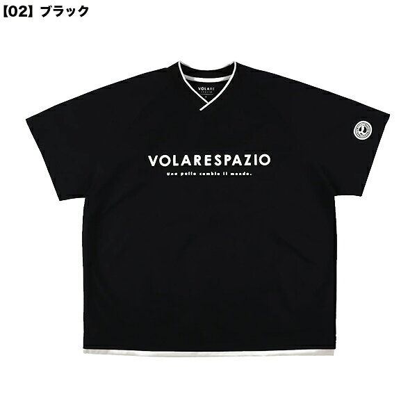 フタバSP 楽天市場店の【ネコポス送料無料】スパッツィオ spazio Jr.エッジ V半袖ピステ ジュニア バレーボールシャツ VS-0051｜アングル3