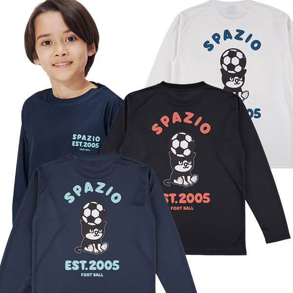1点のご注文の場合、ポスト投函「ネコポス：250円」対応可能ジュニア 子供用 プラシャツ 長袖メーカー：スパッツィオ Spazioカラー：【01】WHT　【02】BLK　【21】NVY素材：ポリエステル100%接触冷感/吸水/速乾/UVケアサイズ目安（メーカー公式）身幅130：38cm　140：40cm　150：42cm　160：44cm着丈130：53cm　140：56cm　150：59cm　160：62cm【在庫について】当ショップは、店頭及び自社サイトにて在庫を共有している為、在庫更新の時間差等により表示上は在庫が「○」（有り）の状態の場合でも『在庫が無い』『売り違い』等が発生する場合がございます。店内在庫が無い商品に関しましては、(※メーカー在庫確認後)『他商品への差し替えのご提案』または『キャンセル』とさせて戴いております。お急ぎの場合は当店まで、在庫の確認をお願い致します。※当日又は、翌営業日中に自動返信メールとは別に各種メールを送信致します。(在庫なし。ご注文承諾メール。商品発送メール等）