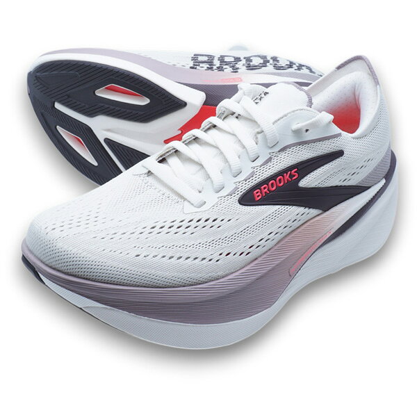 ブルックス BROOKS Hyperion MAX 4 レディースランニングシューズ BRW4872-WXBR(ホワイト×ブラウン)