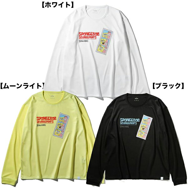 【ネコポス送料無料】スポルディング SPALDING ロングスリーブTシャツ スポンジ・ボブ フォト バスケットボール 長袖 SMT25153S