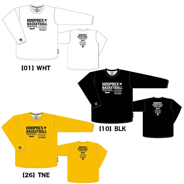 ロングスリーブ Tシャツ HRXLT-050バスケットボール 長袖【メーカー】オンザコート ON THE COURT【カラー】01(WHT)、10(BLK)、26(TNE)【素材】HRクールハニカム(ポリエステル100%)