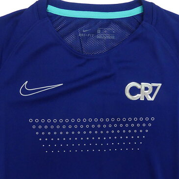 ナイキ NIKE YTH CR7 S/S トップ BV6085-492 サッカー フットサル 半袖 プラクティスシャツ ロナウド Tシャツ 練習着 子供用 ブルー