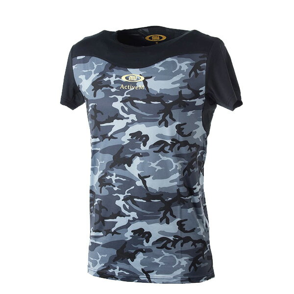 【ネコポス送料無料】半袖 インナーシャツ アクティブーム ActiveM カモ柄 丸首 半袖 中学 高校 部活 ..