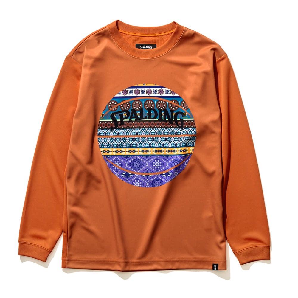 【ネコポス送料無料】スポルディング SPALDING ジュニア バスケットボール ウェア ロングスリーブ 長袖 Tシャツ ボヘミアンボール バスケ 練習着 キッズ 子供用