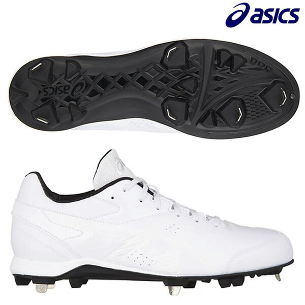 アシックス asics 金具スパイク ネオリバイブ 4 ホワイト 1123A032-110 NEOREVIVE 4 WHT 大人 部活 練習 サークル 試合 草野球 野球用スパイク