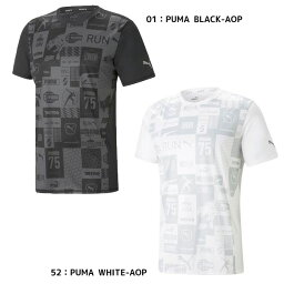 プーマ PUMA ランニングウェア RUN FAVORITE AOP FOR ALL TIME SS Tシャツ M 523682-01 ラントレ マラソン ランニング メンズ 523682