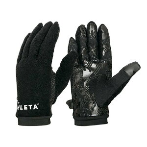 【ネコポス送料無料】 アスレタ ATHLETA フィールドグローブ REI-1060 サッカー フットサル 手袋 タッチパネル対応 防寒 ブラック