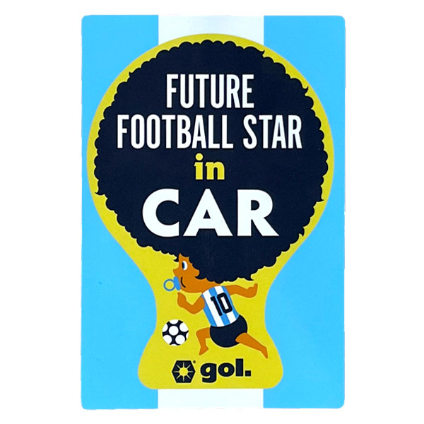 【ネコポス対応可】 ゴル gol. カーマグネット DIEGO G286-708 サッカー選手 イラスト カー用品 車用マグネット ベビーステッカー