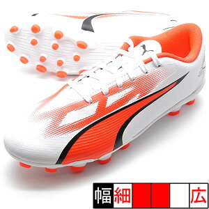 ウルトラプレイ HG + Mid Jr プーマ PUMA 107531-01 ホワイト ジュニア サッカースパイク