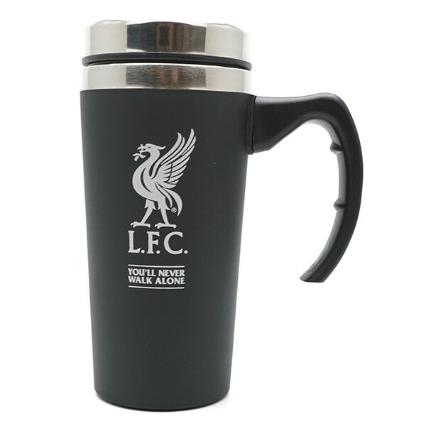 リバプール オフィシャル アルミニウム トラベルマグ 450ml LIV_E_TRAVEL_MUG サッカー 取っ手付き カップ サポーターグッズ ブラック