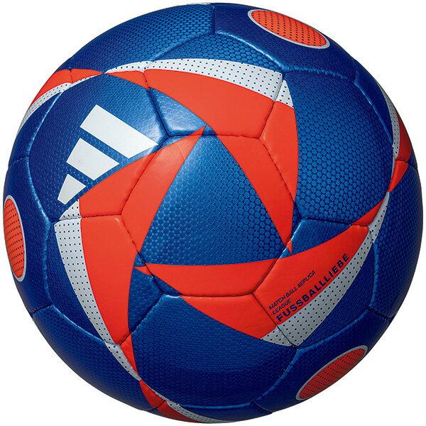 アディダス adidas フースバルリーベ リーグ5号球 青色×赤色 AF594BR サッカーボール UEFA EURO2024 公式試合球 レプリカ5号球 別色モデル JFA検定球のサムネイル