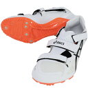 アシックス asics メンズ レディース 陸上スパイク CYBERBLADE 16 1093A134-100 短距離用 オールウェザートラック専用 ホワイト