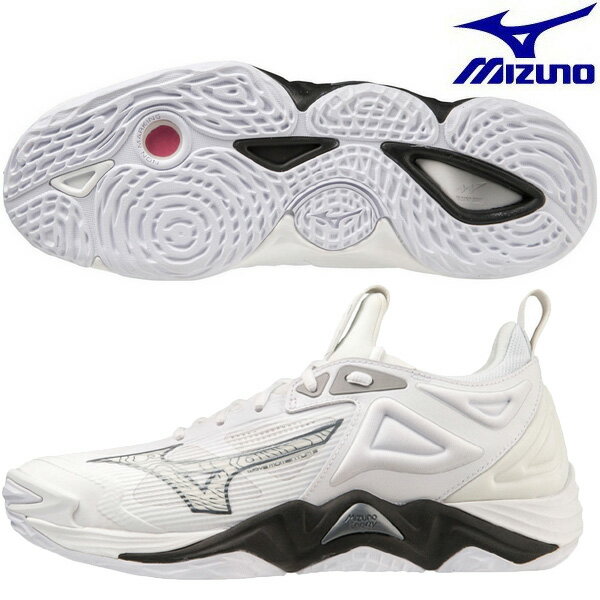 ミズノ MIZUNO ウエーブモーメンタム3 バレーボール バレーシューズ ユニセックス 中学生 高校生 部活 練習 試合 V1GA2312-51