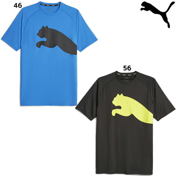 TRAIN ALL DAY BIG CAT Tシャツ大胆なPUMAロゴとDRYCELLテクノロジーが特徴のトレーニング用Tシャツ。吸水速乾性に優れ、運動中汗をかいてもドライで快適な着心地を保ちます。【メーカー】プーマ/PUMA【カラー】46：ULTRA BLU-PU56：PUMA BLK-YE【素材】コットン100%