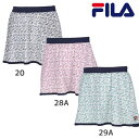【ショップ限定 エントリーでさらに+9倍】フィラ FILA テニス ウェア ピンメッシュストライプボタニカルプリント スコート レディース VL2873