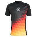 ドイツ代表 2024 プレマッチジャージー JOK07-IW7956 サッカー レプリカ プラシャツ 半袖 ブラック アディダス adidas