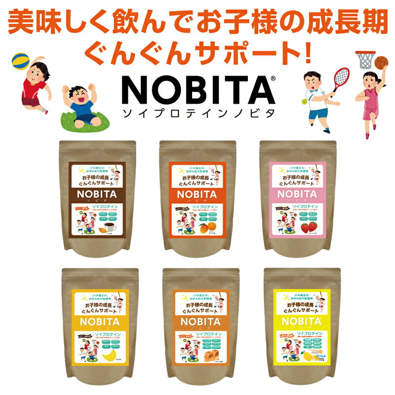 ノビタ プロテイン NOBITA ソイプロテイン 600g FD0002 寝る前に飲む サプリメント ジュニア 子供 小中..