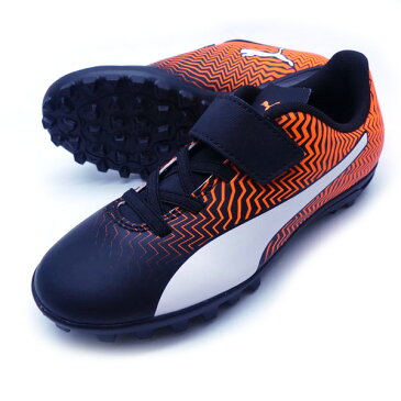 ラピド 2 TT V JR プーマ PUMA 106289-02 オレンジ×ブラック ジュニア サッカー トレーニングシューズ ベルクロ マジックテープ