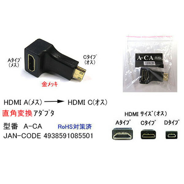 HDMI A→HDMI C L型変換アダプタ ...の紹介画像3