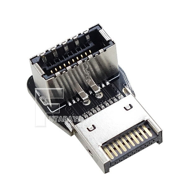 マザーボード上のタイプCヘッダーをL型変換 Key-A 20ピン端子を直角に変換 小型ケースなどでスペースが確保できない場合に 標準タイプ AINEX (アイネックス) USB-027