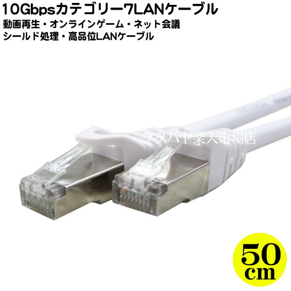 ƥ꡼710Gbps LAN֥50cm 10GBase/Tб Ĺ:50cm ƥ꡼7 10ӥåб ȥ졼ȷ ۥ磻 ǲ COMON 7T-005