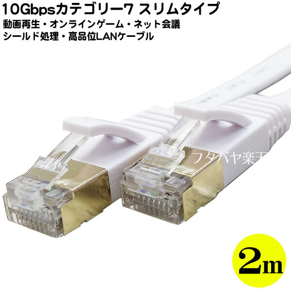 ƥ꡼7 10Gbps LAN֥2m 10GBase/Tб Ĺ:2m ƥ꡼7 10ӥåб ȥ졼ȷ ۥ磻 ǲ COMON 7SM-02