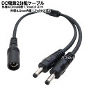 DC電源供給2分配ケーブル ●外径4.0mm内径1.7mm(メス)→外径4.0mm内径1.7mm(オス)2分配 ●COMON(カモン) 4017-Y ●長さ:20cm