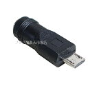 DC→MicroB電源変換アダプタ 外径5.5mm内径2.5mm(メス)→MicroB 5pin(オス) 供給電力量にはご注意ください ※5v以下でお使いください。 OTG(HOST)結線未対応 RoHS COMON 5525-MB(2)