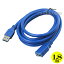 USB3.0延長ケーブル 変換名人 USB3-AAB18 ●USB3.0A(オス)-USB3.0A(メス) ●高速転送USB3.0 ●ケーブル長:約1.8m ケーブル色:ブルー