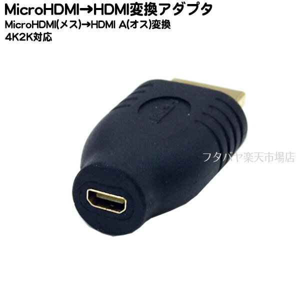 HDMI-MicroHDMI変換アダプタ SSA SHDM-MCHF HDMI(A端子:オス)-MicroHDMI(D端子:メス) 端子:金メッキ