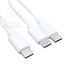 【限定】充電専用 Cタイプケーブル 2台同時可能 5V 3Aまで対応 56kΩ抵抗内蔵 安全設計 充電専用 長さ20cm スマートフォン充電 車載機器充電 SS...