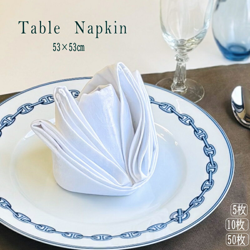 テーブルナプキン　トーション　白色　リネン　ホワイト