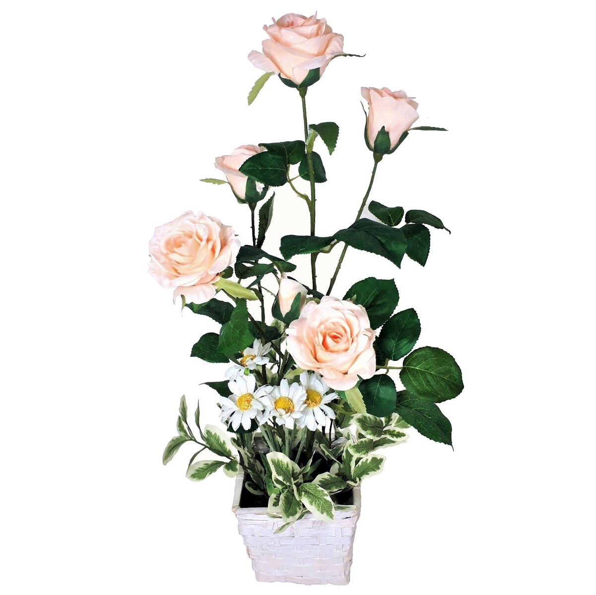 【当店オススメ】造花 アーティフィシャルフラワー フラワーアレンジメント 母の日 お母さんありがとう プレゼント ギフト ガーデンローズ 寄せ植え風 無料ラッピング 無料メッセージカード