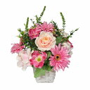 造花　アーティフィシャルフラワー　フラワーアレンジメント　母の日　お母さんありがとう　プレゼント　ギフト　ガーベラ＆バラ