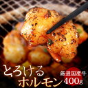 大阪焼肉・ホルモン ふたご 焼き肉 商品リニューアル 厳選国産牛 とろけるホルモン 400g(200g×2)　厳選 国産牛 小腸(牛もつ/牛モツ) 3個以上購入で送料無料 焼肉・バーベキュー(BBQ)に！ もつ焼き・ホルモン焼きに