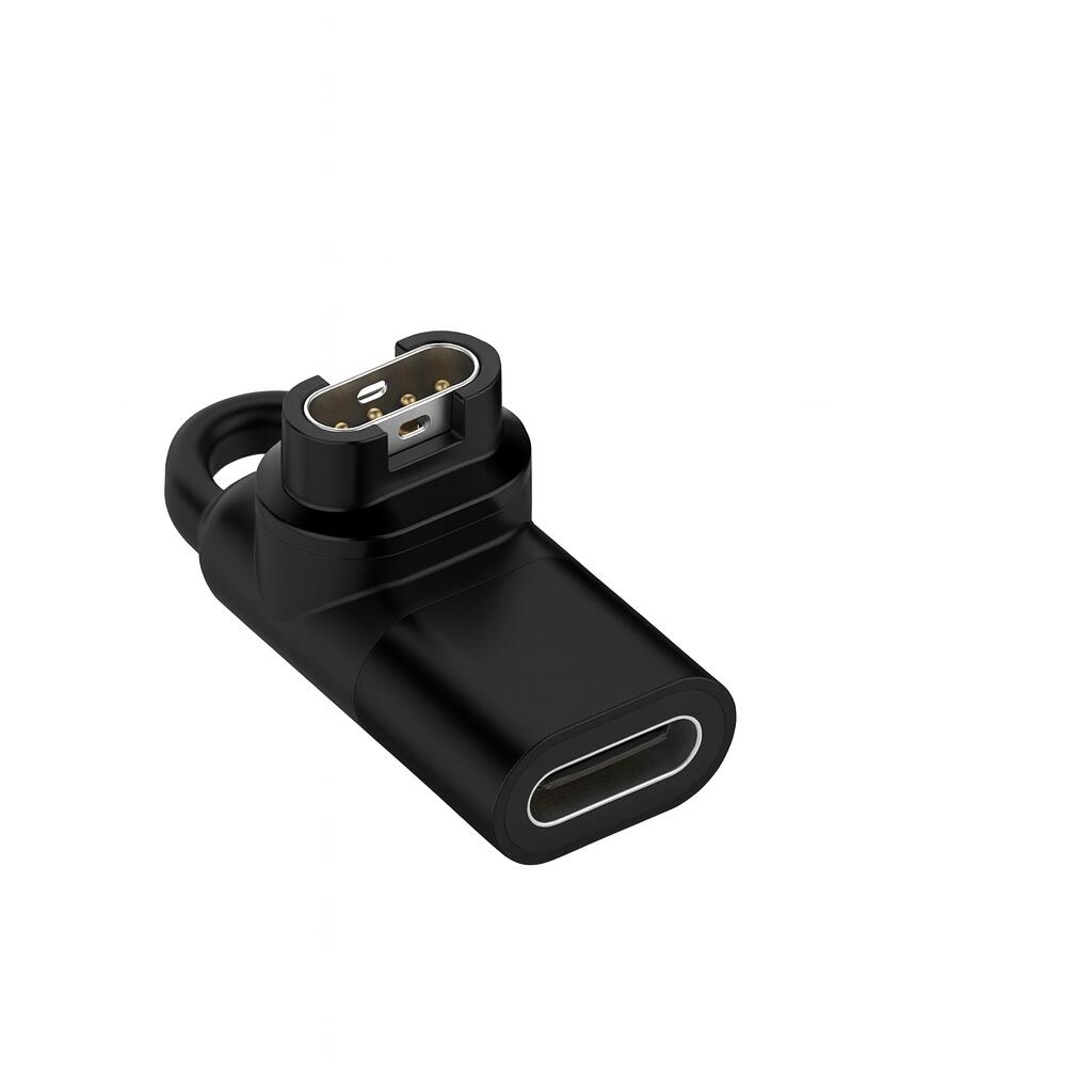商品概要 USB Type-C充電器しか手元にない場合でも、Garminウォッチを簡単に充電できるGarmin専用充電変換アダプタです。 特徴 ・Type-C充電器からGarminウォッチを充電できる変換アダプタです。 ・既存のType-C充電器に接続し、Garminウォッチに挿すだけで使用可能です。 ・小型・軽量で持ち運びに便利なコンパクトサイズで、サブ用・旅行用・予備用としても最適です。 ・本体はTPU＋アルミニウム合金素材を採用し、耐久性と質感を両立しています。 仕様 サイズ: 約29.4mm × 12.2mm カラー: ブラック 材質: TPU＋アルミニウム合金 対応機種例 【Forerunner】 955, 255/255S, 158, 55, 945 LTE, 745, 945/935/245/245M/45/45S/645/645M 【Fenix】 7, 7S, 7X, 6s/6/6x/baro, 5S/5S Plus/5/5 Plus/5X/5X Plus 【Venu】 Venu Sq, Venu, Venu 2, Venu 2S, Venu 2 plus 【Instinct】 instinct 2, instinct 2S, Instinct, Instinct Tide, Instinct Tactical 【その他】 EPIX, vivomove sport, enduro, Approach S62/S60/X10, Tactix Delta, Swim 2, vivomove 3/3S, Move Luxe/Style, vivoactive 4/4S, D2 Charlie, D2 Delta, Quatix 5/5 Sapphire, Vivoactive 3/3 music ご注意事項 ※本商品は変換アダプタのみです。Type-C充電器やケーブルは付属しません。 ※ご購入前に、お使いのGarminウォッチの対応機種を必ずご確認ください。
