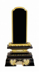 位牌 国産 明日香 会津 呂色 漆 勝美 45 本金蒔粉仕上