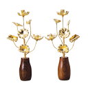 常花 木製純金箔 7本立 大 高240mm