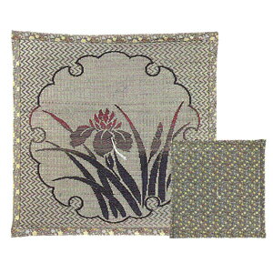 【送料無料】 藺草座布団 雪アヤメ リバーシブル