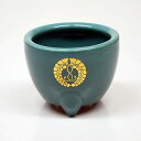 香炉 (お線香立) 玉香炉 (浄土真宗 お西用)紋入り 陶器 40 高さ9.7cm 巾12.3cm